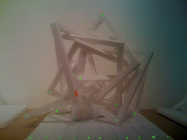 Maquette - facing east, Y Axis